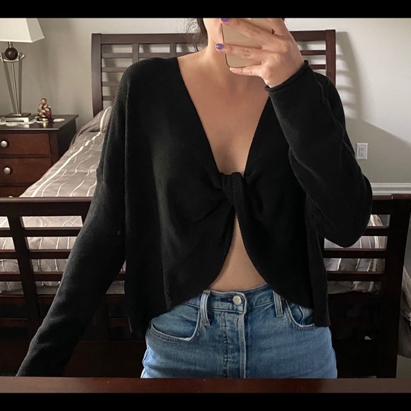 Cotton Candy Sweaters - Black Twist Sweater